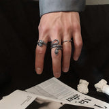 Chicmy-Korean style, Korean men's outfit, minimalist style, street fashionLONG SNAKE RING