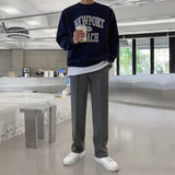 Chicmy-Korean style, Korean men's outfit, minimalist style, street fashionNo. 4000 DRAPE STRAIGHT WIDE PANTS