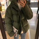 Chicmy-Korean style, Korean men's outfit, minimalist style, street fashion No. 325 CORDUROY PUFFER JK