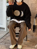 Chicmy-Korean style, Korean men's outfit, minimalist style, street fashion No. 5489 MOON SWEATER