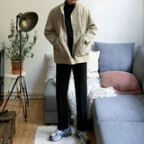 Chicmy-Korean style, Korean men's outfit, minimalist style, street fashion No. 514 COLLARED JK