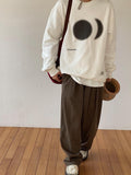 Chicmy-Korean style, Korean men's outfit, minimalist style, street fashion No. 5489 MOON SWEATER