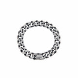 Chicmy-Korean style, Korean men's outfit, minimalist style, street fashionANCIENT DARK SILVER CHAIN BRACELET