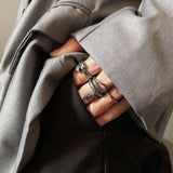 Chicmy-Korean style, Korean men's outfit, minimalist style, street fashionLONG SNAKE RING