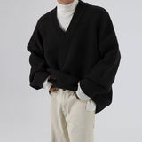 Chicmy-Korean style, Korean men's outfit, minimalist style, street fashion NO. 578 V-NECK SWEATER