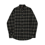 Chicmy-Korean style, Korean men's outfit, minimalist style, street fashion BLACK PLAID SHIRT