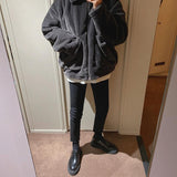 Chicmy-Korean style, Korean men's outfit, minimalist style, street fashion WOOL FLEECE JACKET