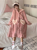 Chicmy Winter Nightgowns  Sleepshirts Women Sleepwear Homes Clothing Home Wear Womens Pyjamas Dresses Velvet Autumn Nightwear