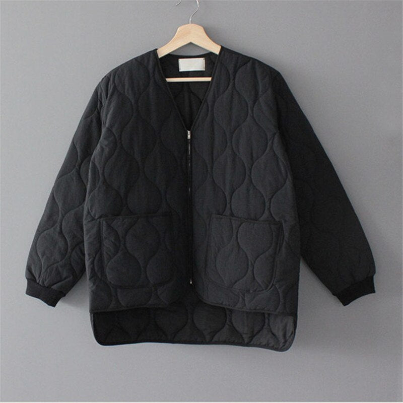 Chicmy New Loose Baseball Cotton-Padded Coat Bubble Solid Oversized Short Women Jacket Winter Autumn Female Puffer Jackets Parkas Mujer
