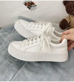 Chicmy White Platform Sneakers Women Leather Casual Ladies Flats Lace Up Solid Color Woman Sports Sneakers Ladies Vulcanized Shoes