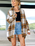 ChicMy-Fall Outfits  Plaid Women Loose Blouse Autumn Winter Casual Long Shirts Vintage Long Sleeve Cardigan Tops Female Lapel Button Down Shirts