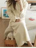 Chicmy Knitted Dresses Fall Warm Sweater Women Dress Winter Long Sweaters Long Loose Maxi Oversize Lady Dresses Bodycon Robe Vestidos