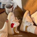 Chicmy Brand White Sneakers For Women Leather 2023 Platform Casual Woman Flats Lace Up Sport Sneakers Ladies Trainers Designer New