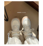 Chicmy INS Brand Sneakers Women 2023 Designer Casual Lace Up Woman Flats Sneakers Shoes Tennis Female Vulcanized Shoes White Spring NEW