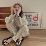 Chicmy Kimono Women Sakura Room Wear Japanese Kawaii Pajama 2 Piece Sets Sleepwear Vintage Floral Pijama Harajuku Pyjamas Loungewear