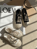 ChicMy-Fall Outfits  Autumn Korean Women's Sneakers Khaki Black Platform Casual Canvas Sports Shoes Running Vulcanize Kawaii Lolita Flat Basket