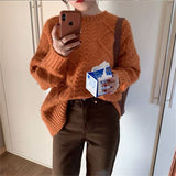 Chicmy Winter Womens Sweaters Fall Women Clothing Knitted Loose Sweater Knitting Wool Oversize Pullover Woman Sweaters Girls Thick