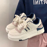 Chicmy Lolita Pink Blue Women Casual Shoes Platform Sneakers Vulcanize Running Canvas Tennis Flat Korean Rubber Japanese Fashion Spring