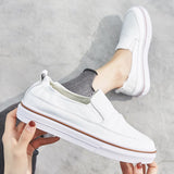 Chicmy Genuine Leather Shoes Women Flats Casual Woman White Sneakers Cow Leather Female Footwear Soft Comfortable A1535