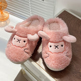 Chicmy New White Pink Green Kawaii Winter Women's Korean Flat Shoes House Slippers Bedroom Casual Designer Platform Fluffy