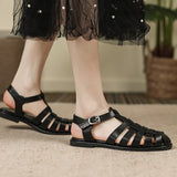 Chicmy 2023 Summer Shoes Women Sandals Soft Comfortable Flat Women Summer Holiday Shoes Brand Laides Sandals Black Big Size 42 A4704