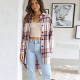 ChicMy-Fall Outfits  Plaid Women Loose Blouse Autumn Winter Casual Long Shirts Vintage Long Sleeve Cardigan Tops Female Lapel Button Down Shirts