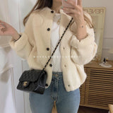Chicmy Women's Sweaters Cardigan Oversize Knitting Fall Winter Sweater Vintage Buttons White Cardigans Woman Knitted Long Sleeve Loose