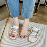 Chicmy New summer slippers for women in The fashion design Wear casual sandals outside Flat shoes Large size 41-43 Free shipping