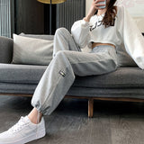 Chicmy Women's Pants High Quality Sports Pants Women's Pants Loose Sports Pants Grey Jogging Pants High Waist Casual Women's Pants