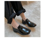 Chicmy New Black Tabi Shoes Women Split Toe Flats Woman Pig Hoof Shoes chaussure femme Leisure Loafers Woman Fashion zapatos de mujer