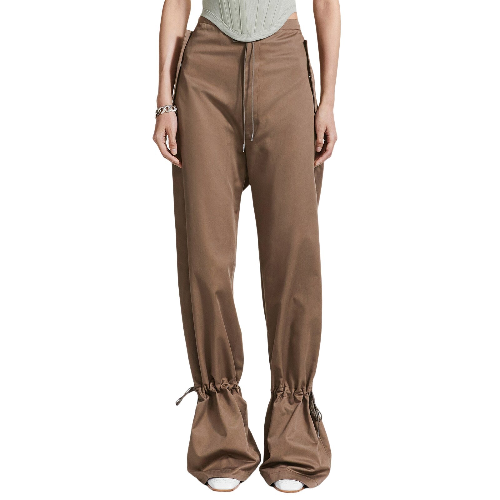 Chicmy Women Casual Baggy Cargo Pants Low Waisted Wide Leg Trousers Pockets Loose Fit Long Pants Y2k Summer Streetwear