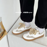 ChicMy-Fall Outfits  Brand White Sneakers Women Leather Casual Lace Up Woman Flats Sneakers Shoe Tennis Female Vulcanized Shoes Spring Autumn 2024