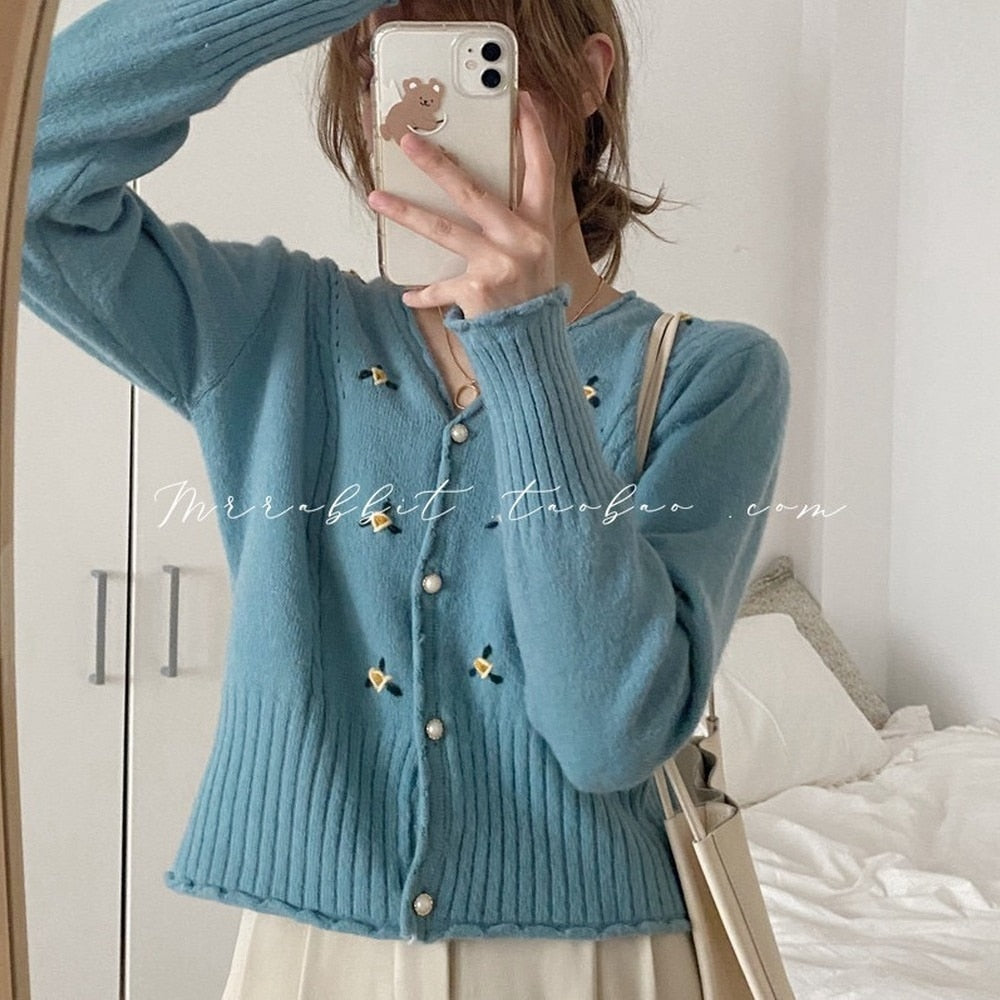 Chicmy Women Clothing Oversize Womens Sweaters Winter Sweater Knitted Women Cardigan Knit Girls Autumn Vintage Loose Button Fall