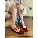 Chicmy Designer Women Shoes Casual Female Square Toe Lolita Shoes Woman Mary Jane Flats Shoes British Style Leather Shoes Ladies