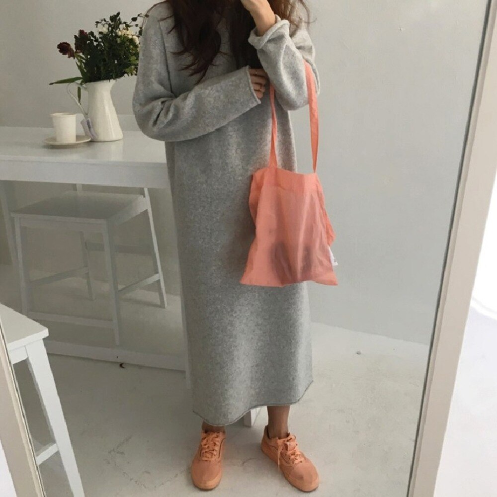 Chicmy Knitted Dresses Fall Warm Sweater Women Dress Winter Long Sweaters Long Loose Maxi Oversize Lady Dresses Bodycon Robe Vestidos