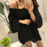 Chicmy 5 Colors Maxi Female Sweater Women Winter Pullover Knitting Overszie Long Sleeve Girls Tops Loose Sweaters Knitted Thick Sexy