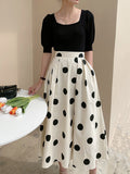 Chicmy-Polka-Dot Loose Skirts Bottoms