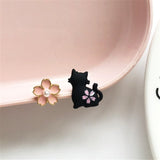 Chicmy-2023 New Funny Small Black Cat Earring for Women Girl Fashion Cute Animal Earrings Fashion Party Jewelry Gifts Wholesale