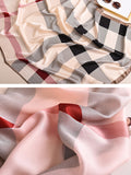 Chicmy-Chic Plaid Silk Imitation Shawl&Scarf