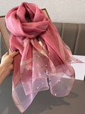 Chicmy-Sun-Protection Beaded See-Through Shawl&Scarf