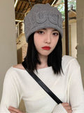 Chicmy-Original Simple 5 Colors Letter Applique Knitting Hat