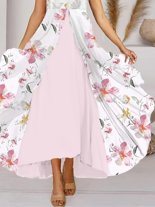 Chicmy Elegant Lace Floral V Neck Dress