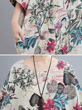 Chicmy-Vintage Floral Round-Neck Dress