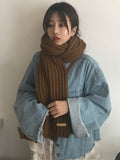 Chicmy-Stylish Solid Color Simple Warm Knitted Scarf