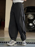 Chicmy-High-Waisted Pleated Solid Color Loose Wide Leg Trousers Casual Pants Bottoms
