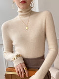 Chicmy-Simple Skinny Long Sleeves Solid Color Sweater Tops