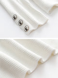 Chicmy-Casual Loose Solid Color High-Neck Long Sleeves Knitwear