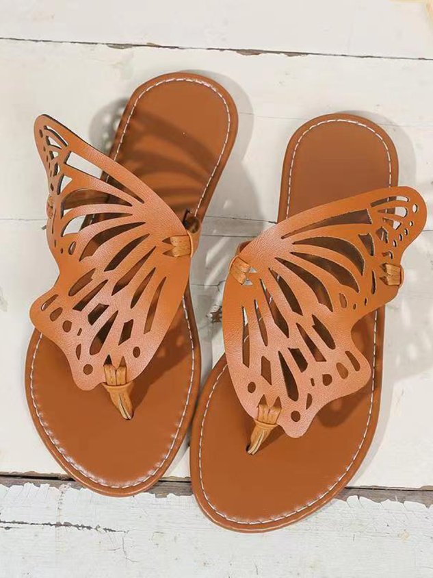 ChicmyButterfly Hollow out Vintage Flip-flops
