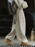 Chicmy-Casual Loose Wide Leg Solid Color Pants