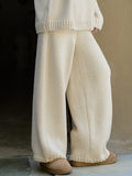 Chicmy-Casual Loose Wide Leg Solid Color Pants